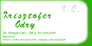 krisztofer odry business card